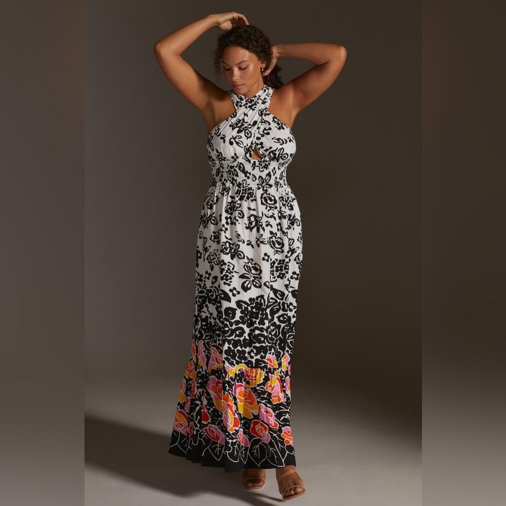 Anthropologie Plenty by Tracy Reese Floral Halter Maxi Dress